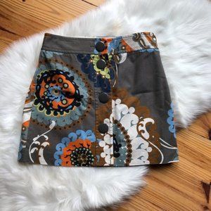 5/$25 J. Crew Funky patterned Mini Skirt